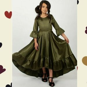 Girls Joyfolie Mayra Dress in Olive Size 10 - NWT
